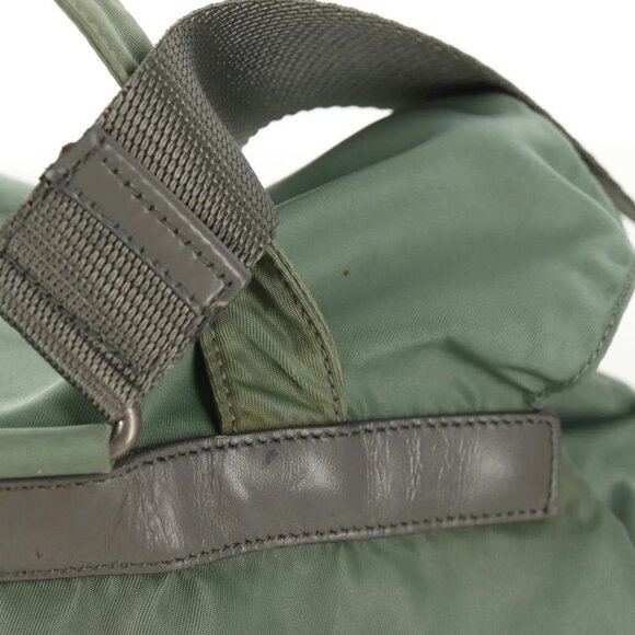 PRADA Backpack Nylon Green Silver Auth 143502 - Picture 3 of 16